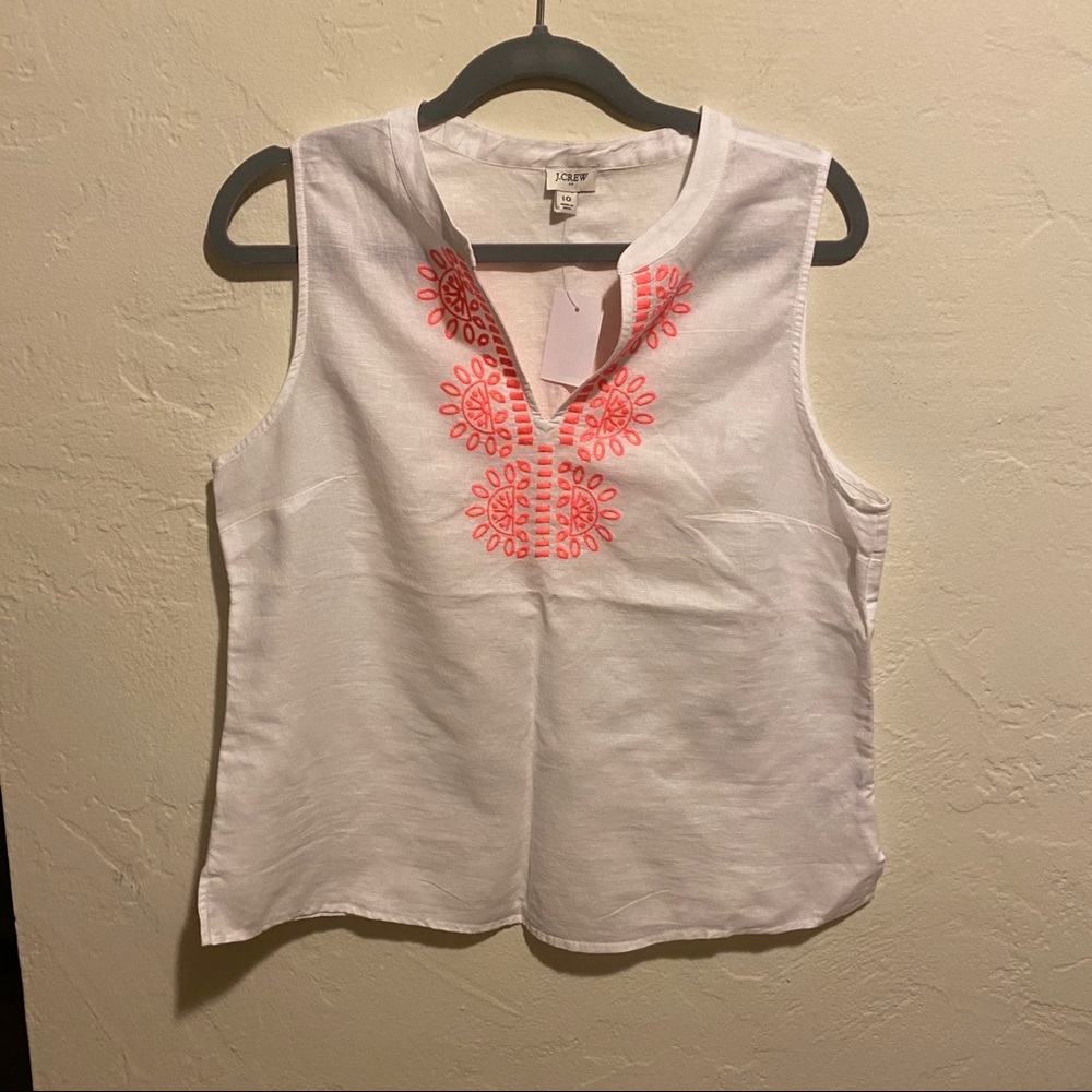 NWT J. Crew Factory Embroidered Tank Sz. 10